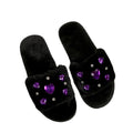 Wish supply flats rhinestone fur slippers women's fall and winter new arrival flats flip-flops cross-border plus sizeexport women's shoes