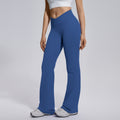 seamless micro-flared wide-leg cross-waist hip-lifting and abdominal-controlling high-elastic flared pants sports running fitness yoga wear for women