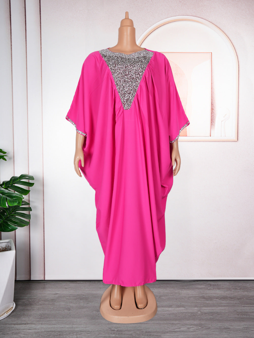 African export hot diamond plus size women's export hot diamond fake v neck skirt  fat dress