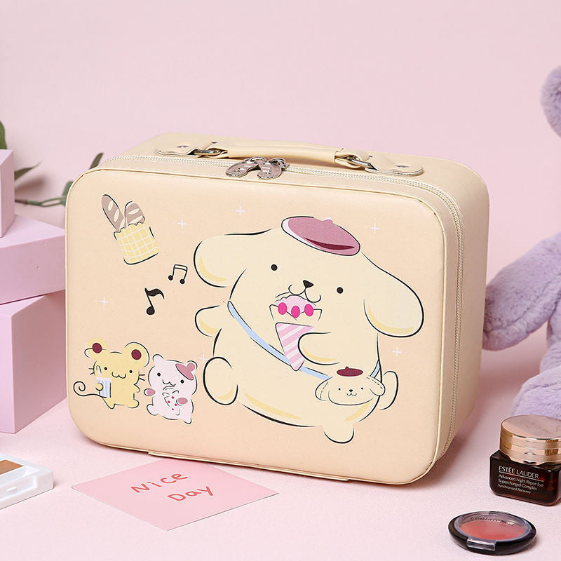 Cosmetic bag Portable going out carry-on bag Large capacity storage box High-end student girl heart toilet bag Jewelry box