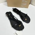 Za's 2025 summer new french-style thong sandals: bohemian-inspired, thin-strap, flat sandals for women - summer fashion, versatile and chic