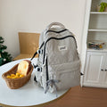 Fresh plaid backpack for women, college & middle school students - lightweight, minimalist, large capacity, korean style, girls' shoulder bag