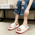 2025 women's summer new style platform slippers - thick-soled, indoor/outdoor, fashionable thong sandals, fairy style cool slippers