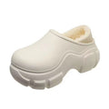 Women's winter cotton slippers - 2025 new indoor home cute warm fuzzy bowknot fleece-lined cotton shoes