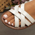 Women's summer casual flat sandals for  export - comfortable, versatile, and stylish roman beach sandals with criss-cross straps