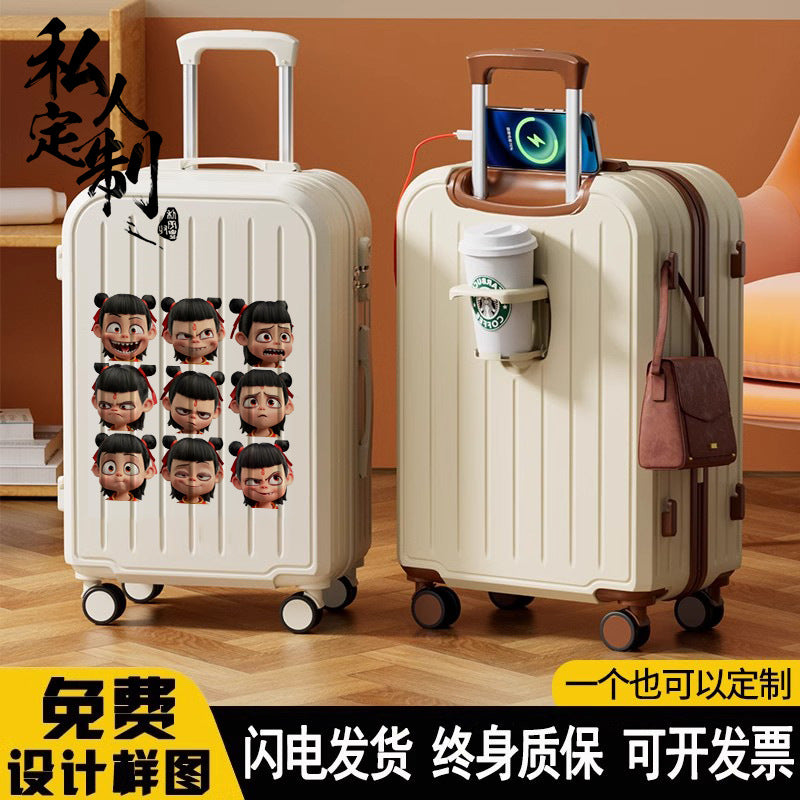 Multifunctional suitcase women's 2024 new small boarding travel large capacity 20-inch trolley case password box can be determined