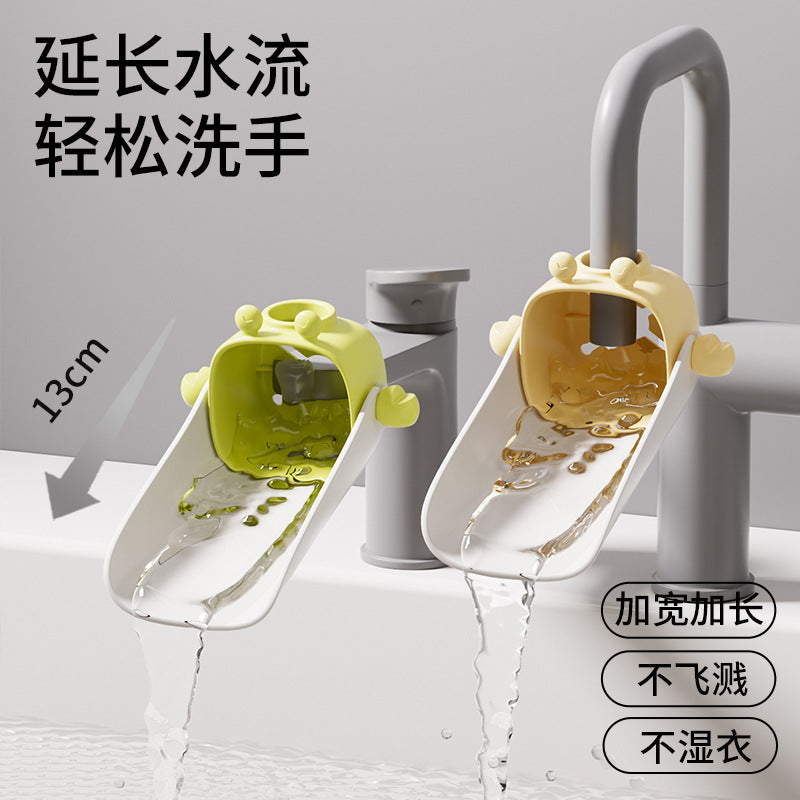 Kids faucet extension baby long wash extension handy gadget cartoon silicone neutralcute splash-proof water sink