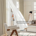 New double-sided light luxury linen high shading medieval old money wabi-sabi style bedroom curtains personalized whole house personalized wholesale
