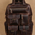 New arrival genuine leather backpack for men 15.6inch retro computer bag crazy horse leather large capacity travel backpack for men