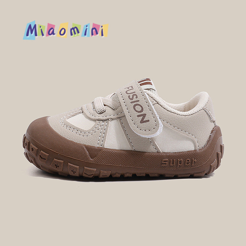 Baby toddler shoes spring/summer new anti-slip boys' single mesh shoes trendy color block girls' sandals 1-3 years casual shoes