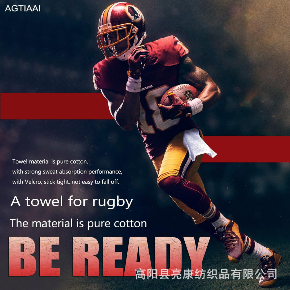 Pure cotton rugby towel velcro portable sports towel soft absorbent lint-free can embroider logo advertising
