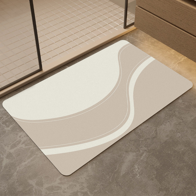 Diatom mud bathroom floor mat, water-absorbent non-slip bathroom floor mat, toilet casual quick-drying soft mat, thickened for bathroom