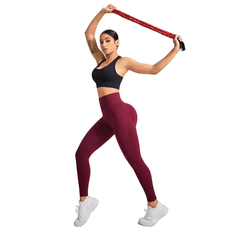 seamless yoga pants manufacturer outwear high waist tummy control peach butt fitness pants elastic plaid sports pants for women