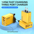 exclusive dual pd + dual usb type-c mobile phone charger multi-port european and american standard british standard travel fast charging head