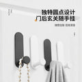 Wholesale space aluminum gun gray row hook coat hook bathroom door back wall wardrobe towel hook coat hook no punching