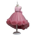 in stockkids dress ball flower tail wedding dress princess dress piano performance dress female baby dress