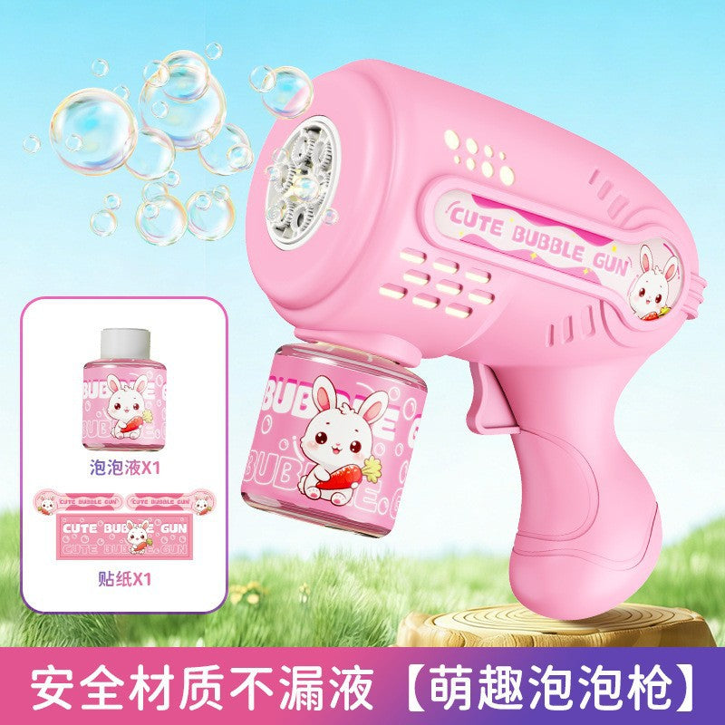 【free shipping】wholesale automatic bubble gun - trending bubble wand - handheld electric bubble machine toy (leak-proof)