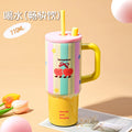 Big mac 316 straw thermos cup large capacity water cup female double drink ton cup high appearance ice cup