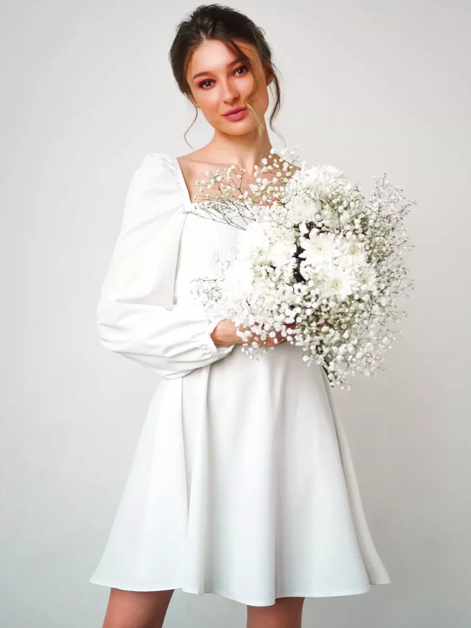 spring/autumn new arrivals: european and american style white dress - perfect for cross-border  sales (tenu)