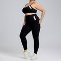 Amazon's new plus size yoga clothes for women lycra classy sense tight sportswear suit lulu same style fitness clothes