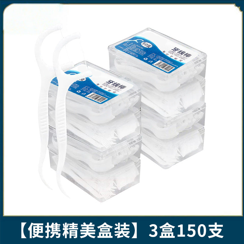 Disposable dental floss picks for on-the-go use in restaurants. individually wrapped, portable floss picks with ultra-fine floss and a built-in toothpick. high capacity