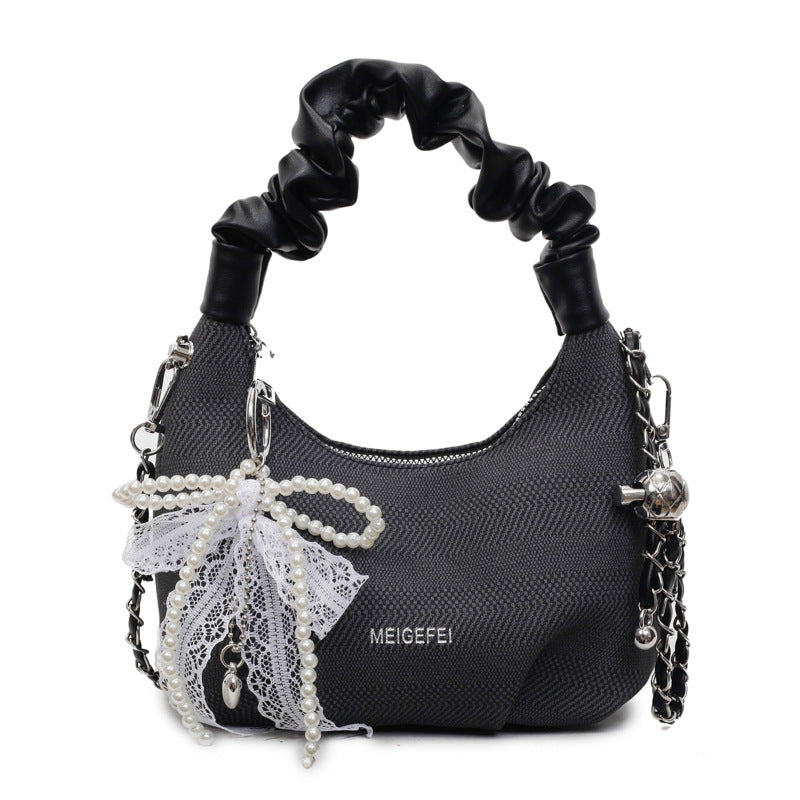 Foreign trade super fire foreign gas fold portable dumpling bag women 2025 new summer fashion versatile chain messenger bag