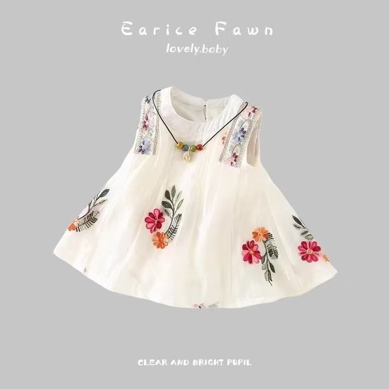 Baby dress summer  new arrival style baby girl vest dress toddler summer skirt outing climbing suit