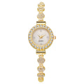 girls watch with small diamonds inspreppy style elegant dial decoration lazy pull-out small bracelet women's watch