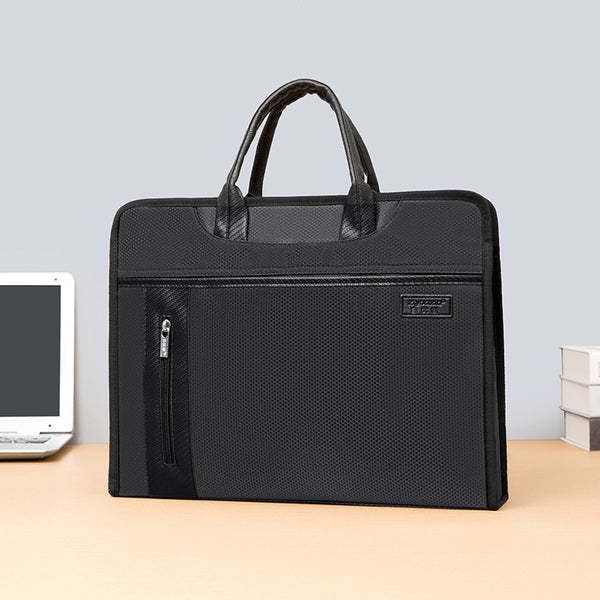 Yiyun Morning Briefcase Business Men's Handbag Large Capacity A4 File Bag Information Bag Meeting Bag Briefcase