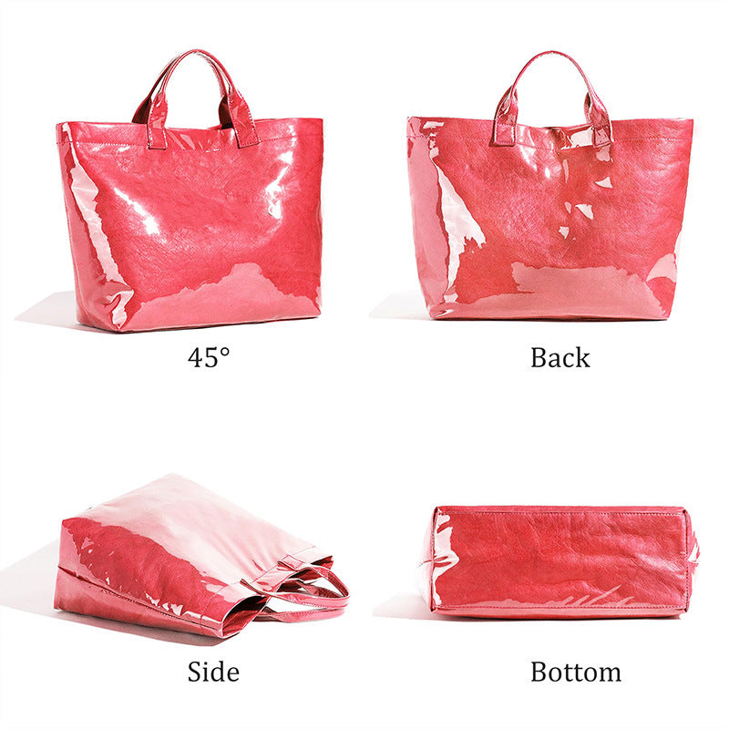 New commuter high-end sense large-capacity handbag women's fashion simple fashion bag Korean version versatile tote bag