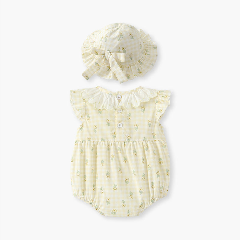 Baby summer romper: adorable, cute, and stylish - sweet princess style, lightweight crawling suit for infants and toddlers