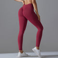 European and american high-waisted butt-lifting compression leggings for women - seamless yoga pants for running and training, quick-drying, breathable, stretchy, tummy control fitness pants