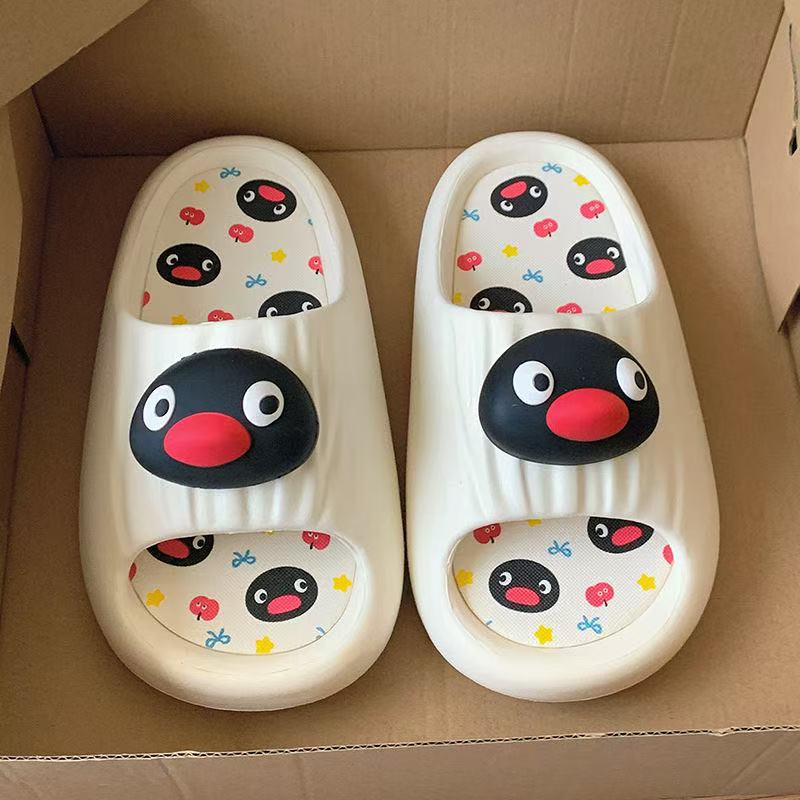 New "cloud-like" penguin slippers for women - summer outdoor wear, thick sole, soft sole, home, couple's anti-slip sandals & slippers - wholesale
