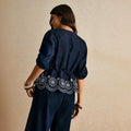 Amazon tiktok pinduoduo foreign trade cross-border fashion bohemia embroider strap denim tops