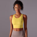 New arrival beautiful back fixed cup all-in-one yoga wear vest high intensity sports intimates women's bubble wrap fitness bra