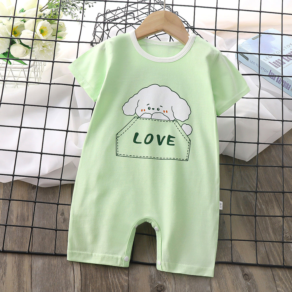 infant romper - new summer collection: korean style, lightweight short-sleeve bodysuit for baby boys and girls