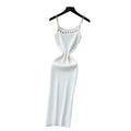 K-style chain suspender knittingdress women's autumnew arrival summer silmslimming lookelegantclassy sense waist skirt