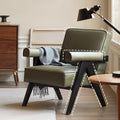 Solid wood ash fabric single sofa casual armchair balcony accessible luxury creative lounge chair tofu block sofa