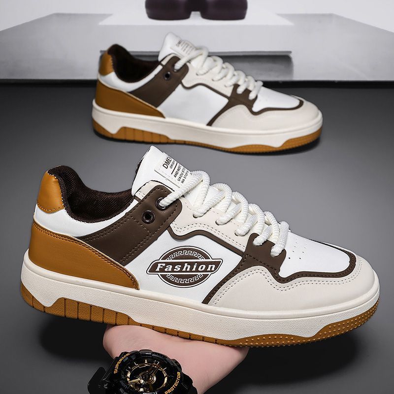 Men's shoes: 2025 spring new arrivals - trendy, versatile, high-end, lightweight, soft-soled, athletic & casual white flat sneakers