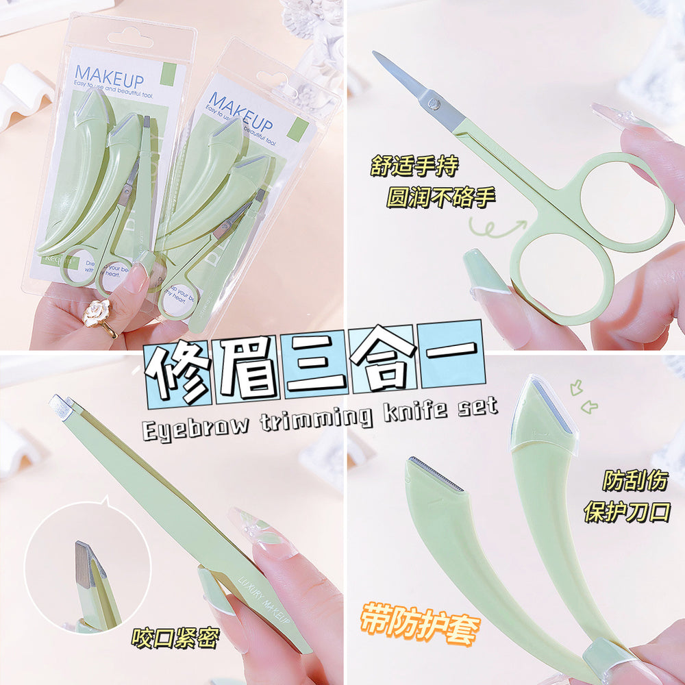 Keqi eyebrow trimming scissors suitsecurity macro oblique eyebrow trimming blade eyebrow scraper beauty tool manufacturer wholesale
