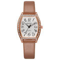 2025 new tiktok viral barrel-shaped full diamond european and american style watch, fashionable women's quartz watch, in-stock wholesale