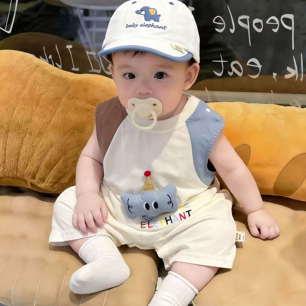 Baby summer unisex romper: adorable, stylish, lightweight sleeveless bodysuit for newborns and young babies - perfect summer outfit!