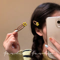 Cute contrast color flower hair clip bb clip for women 2026 new arrival side clip broken hair bangs clip classy hair clip hair accessories