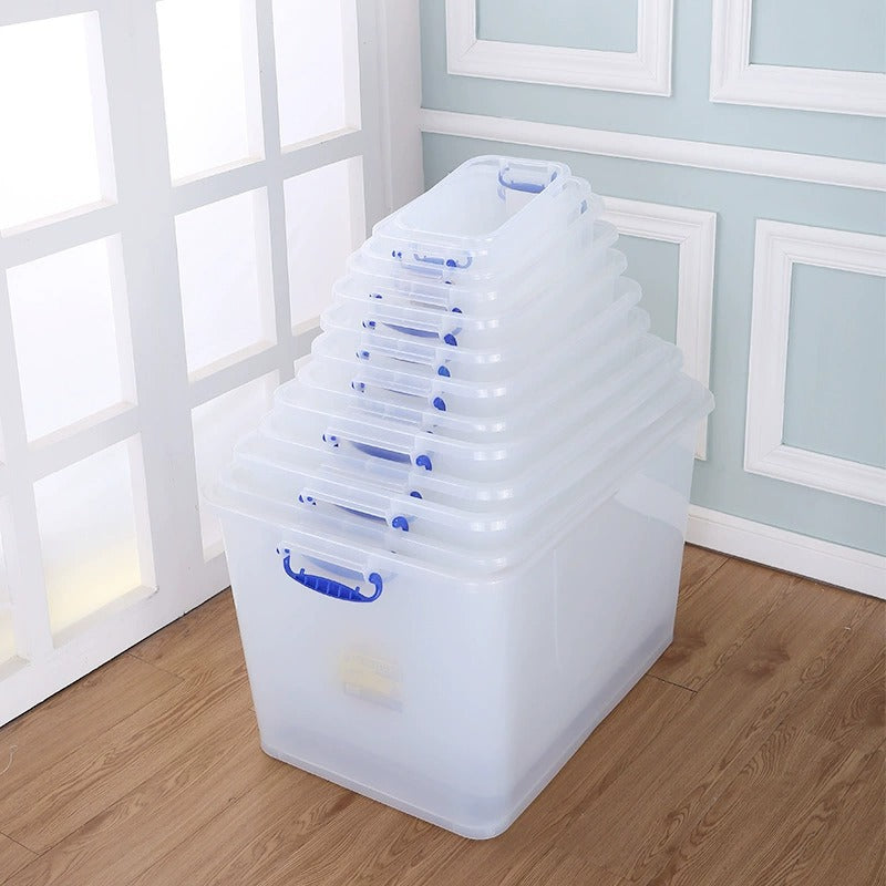 Hengda plastic transparent storage box extra large storage box clothes toy sorting box clothes storage box plastic basket box