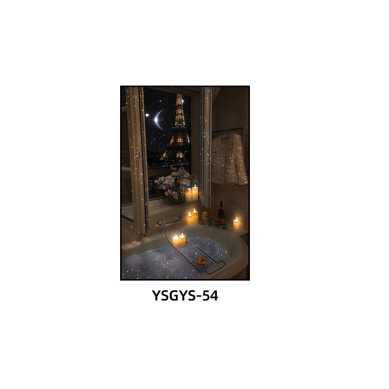 ins wind hanging painting clothing store background wall fashion decorative painting living room advanced sense flash diamond painting bathroom coffee shop