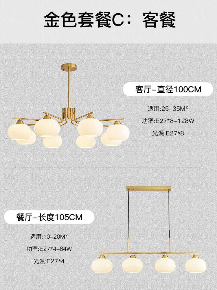 Living room lamp chandelier medieval cream style Bauhaus bedroom lamp French lamp Zhongshan home improvement lighting factory direct sales