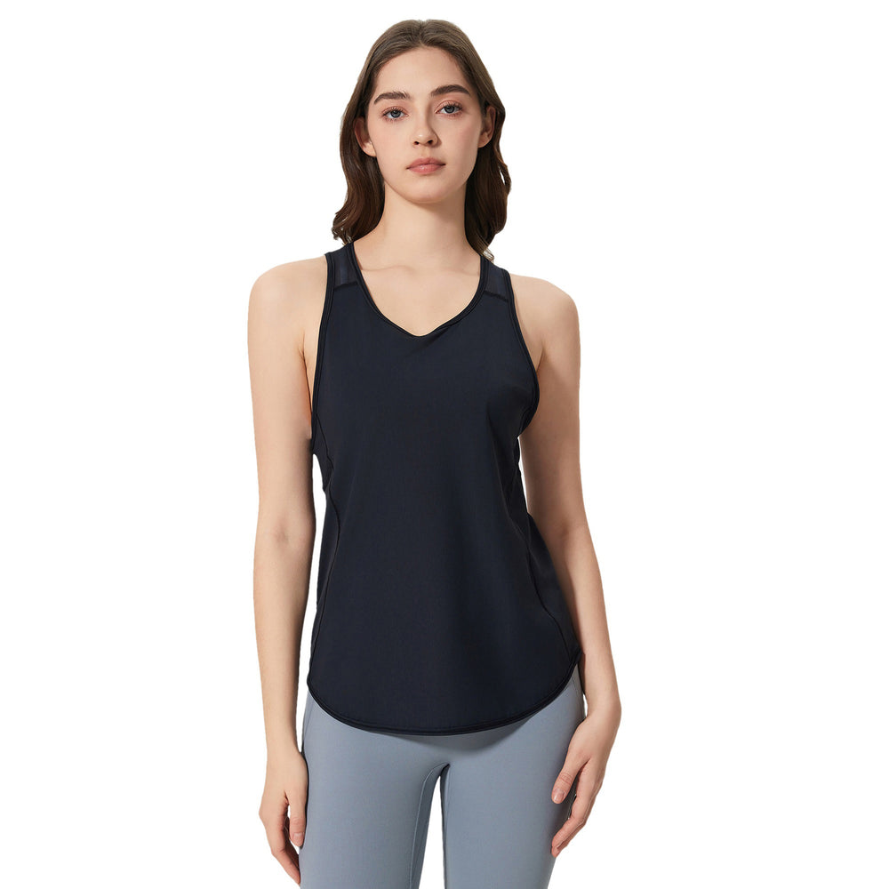 Summer new yoga tank top women's mesh breathable beautiful back sports quick-dry tight-fitting top yoga wear d25038