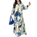 summer new arrivals: european & american cross-border women's fashion - stylish & elegant color block printed single-breasted dress