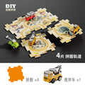 children's diy multifunctional electric vehicle educational toy for boys ages 3-6, construction vehicle model puzzle track car