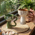 Vintage style mug irregular water cup niche mug hand-painted ceramic coffee cup creative gift handheld cup